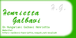 henrietta galbavi business card